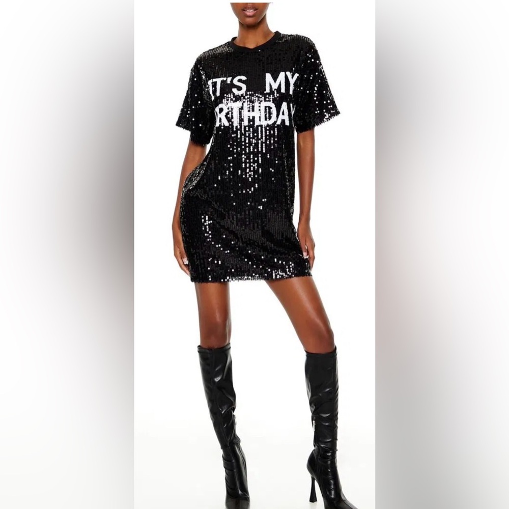 Forever 21 Black Sequin Birthday Dress